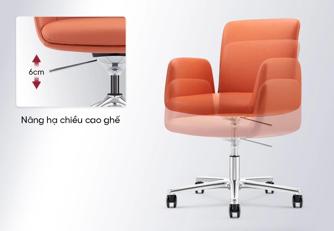 ghế tiếp kh&aacute;ch da me917b