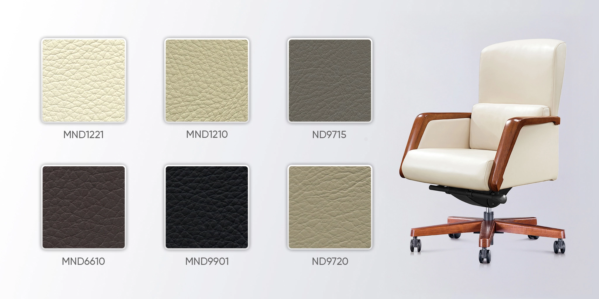 bảng màu da ghế văn phòng cao cấp no533b