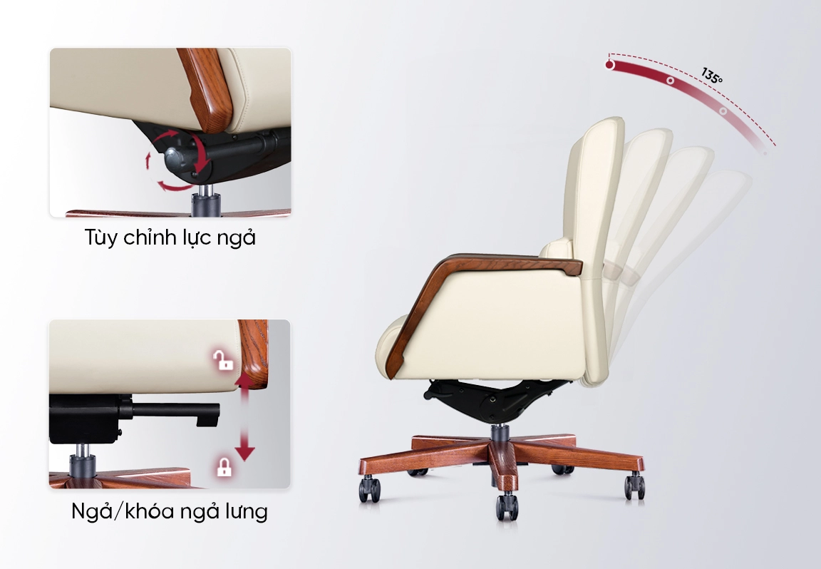 ghế văn ph&ograve;ng cao cấp no533b