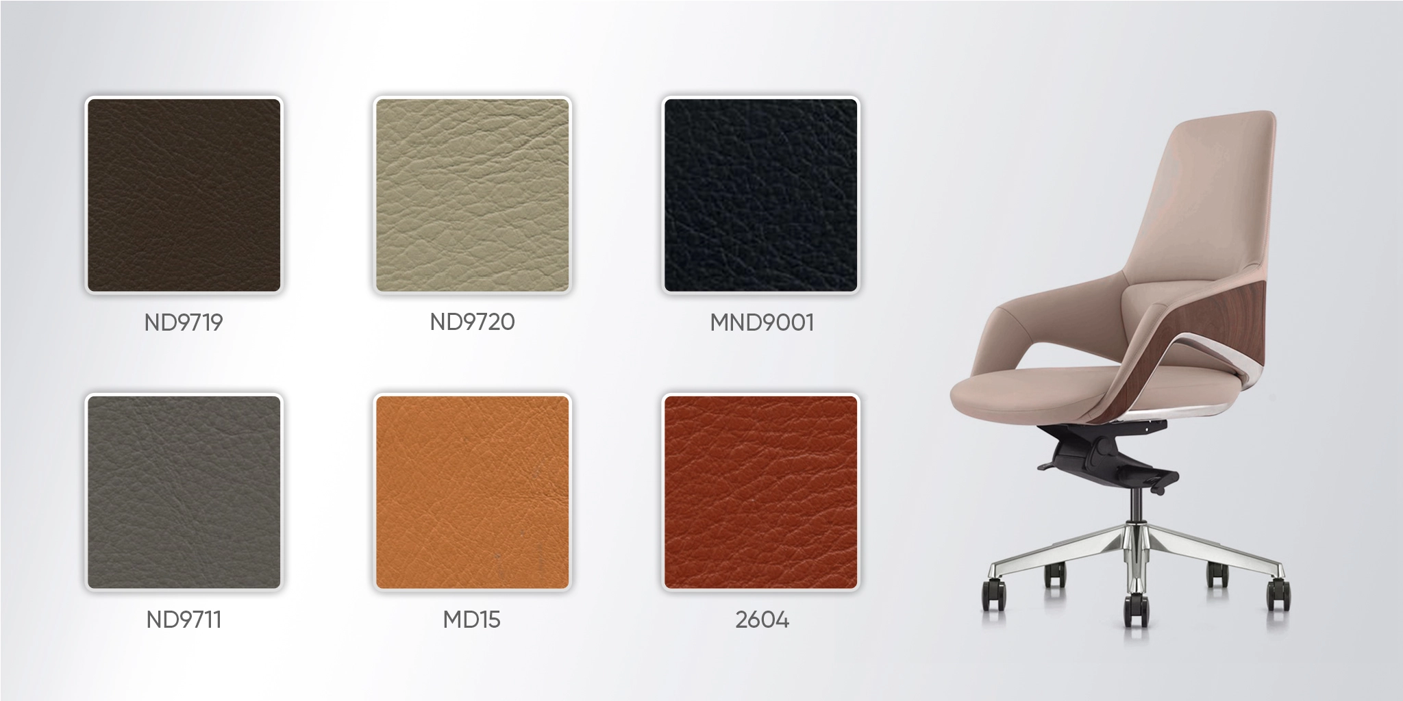 bảng màu da ghế fa013b