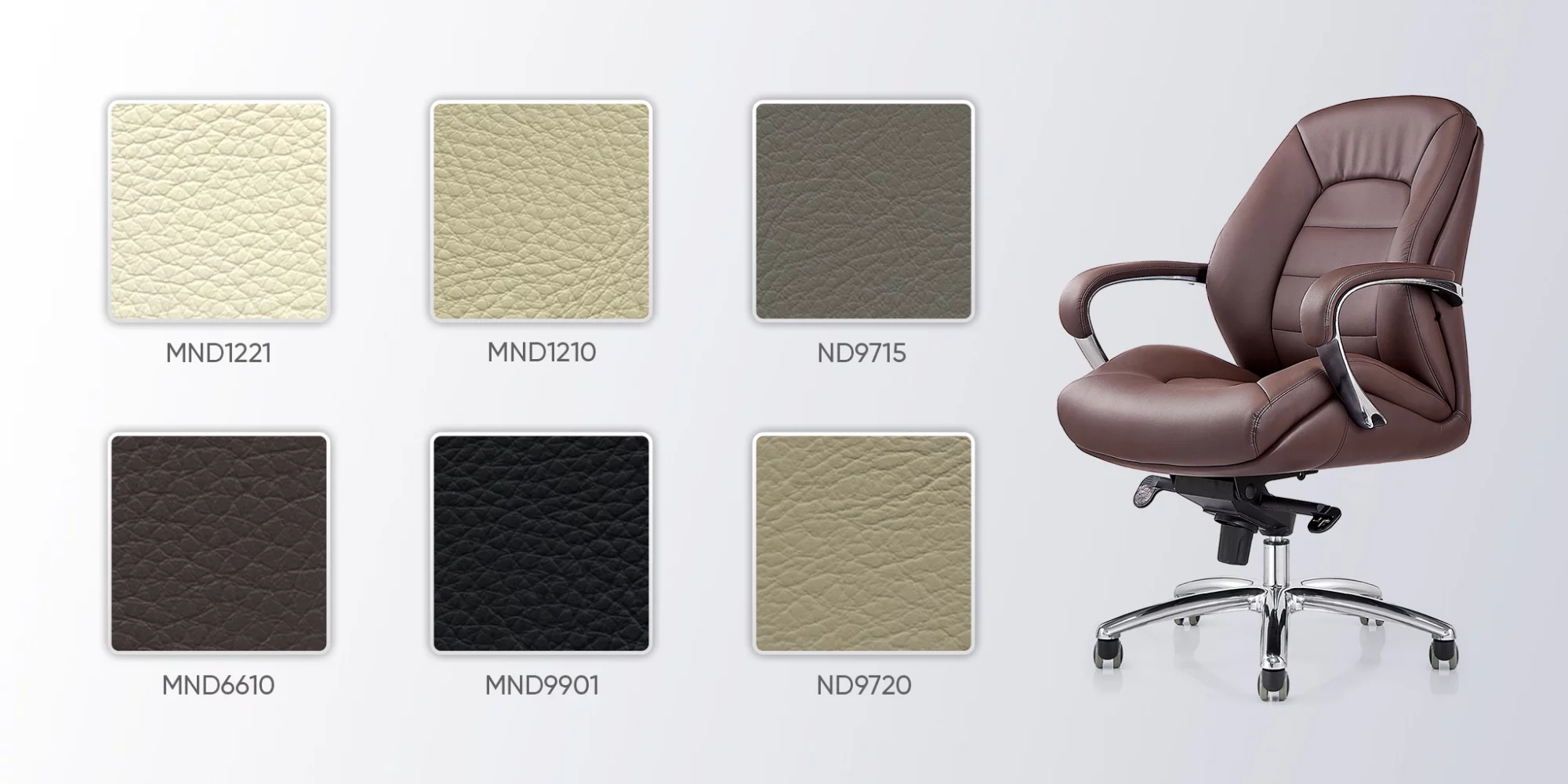 bảng màu da ghế trưởng phòng mo101c