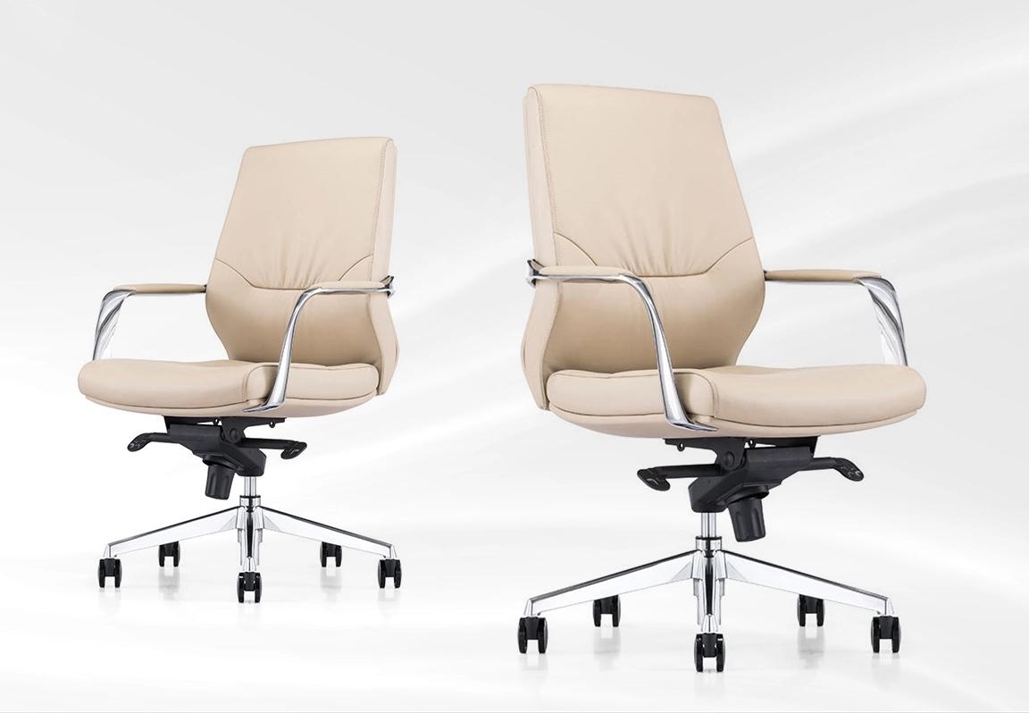 ghế trưởng phòng da màu kem mo820b