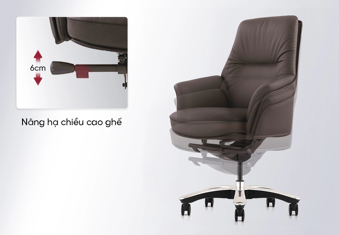 chức năng điều chỉnh của ghế da trưởng ph&ograve;ng no023b