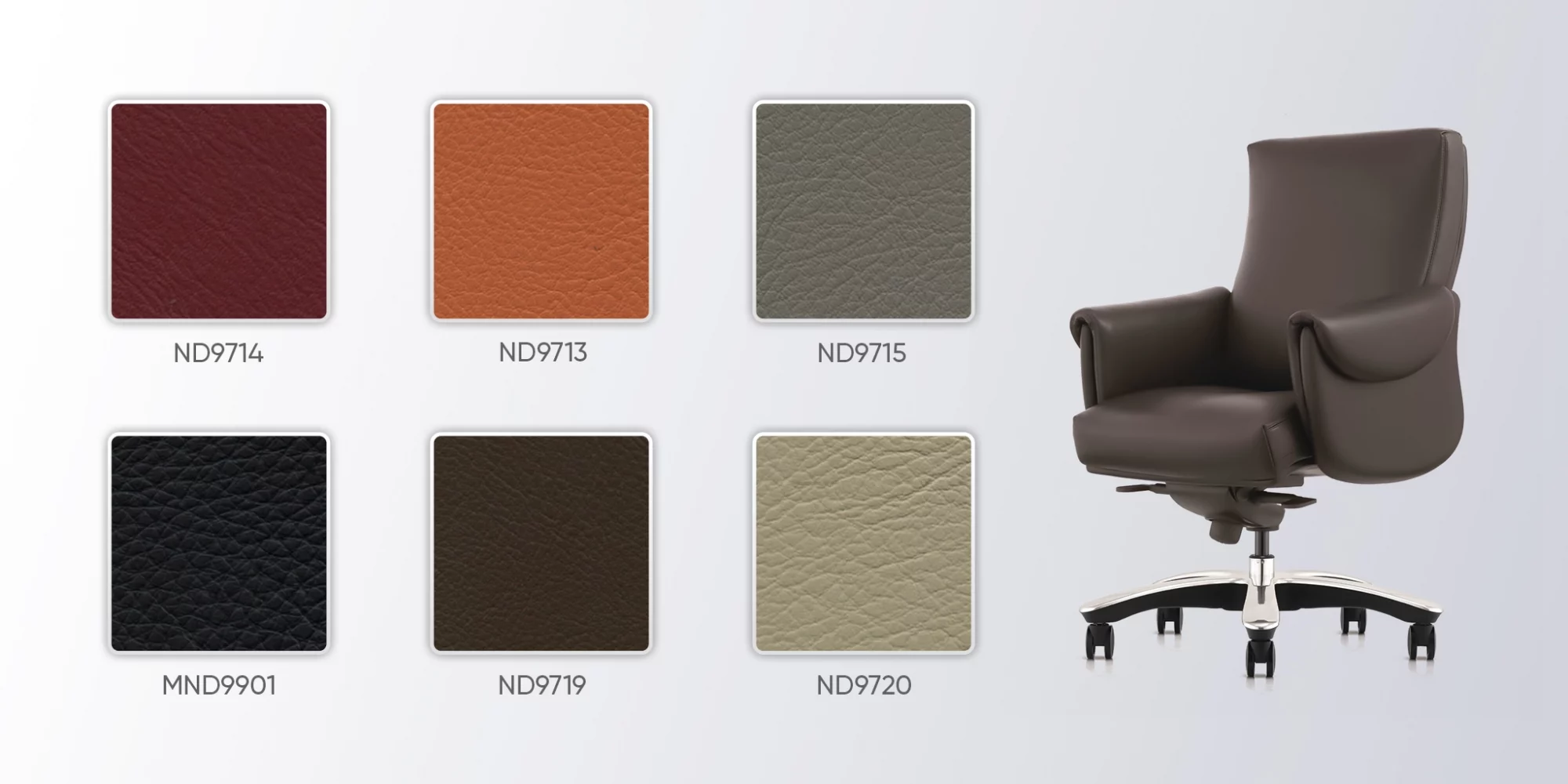 bảng m&agrave;u da ghế gi&aacute;m đốc no120b