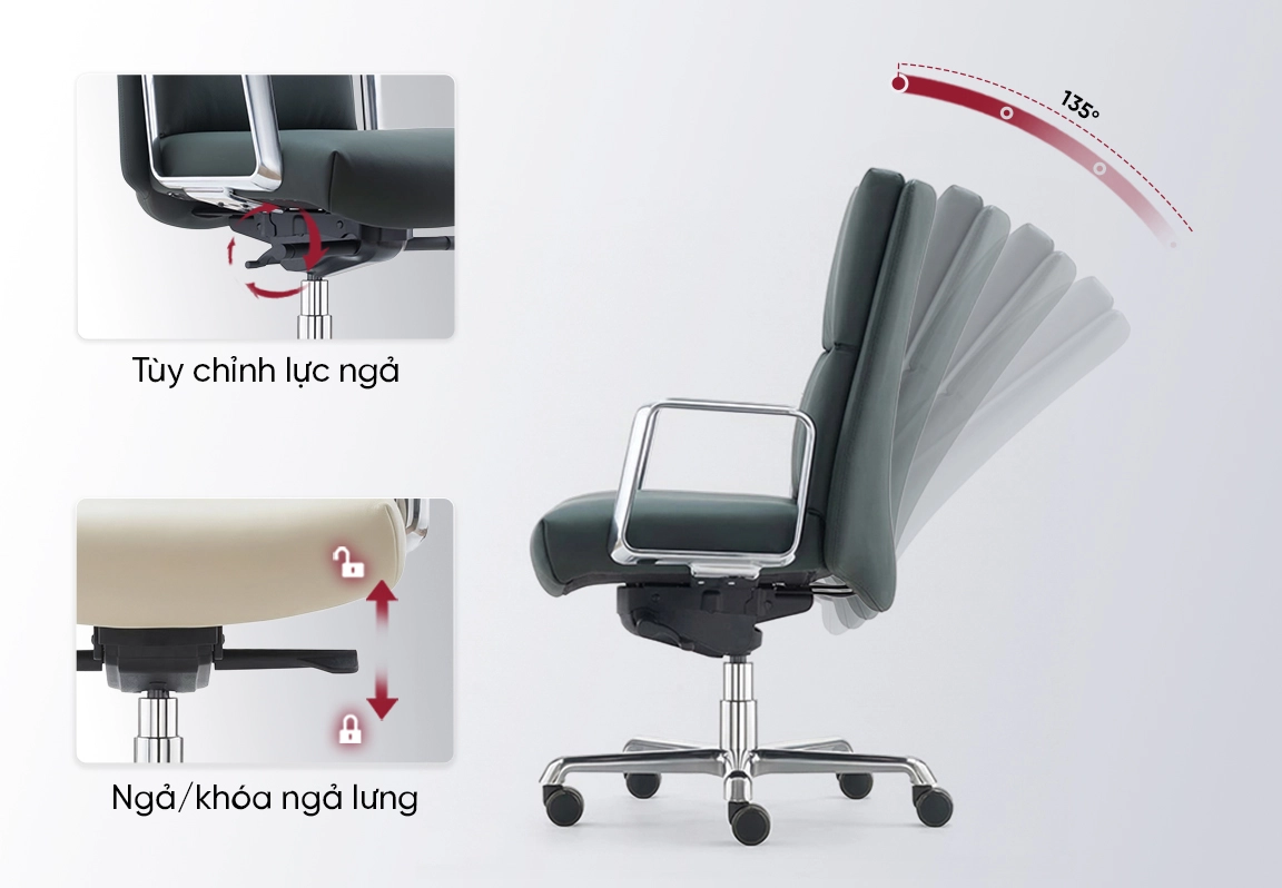 ghế da văn ph&ograve;ng no427-1b