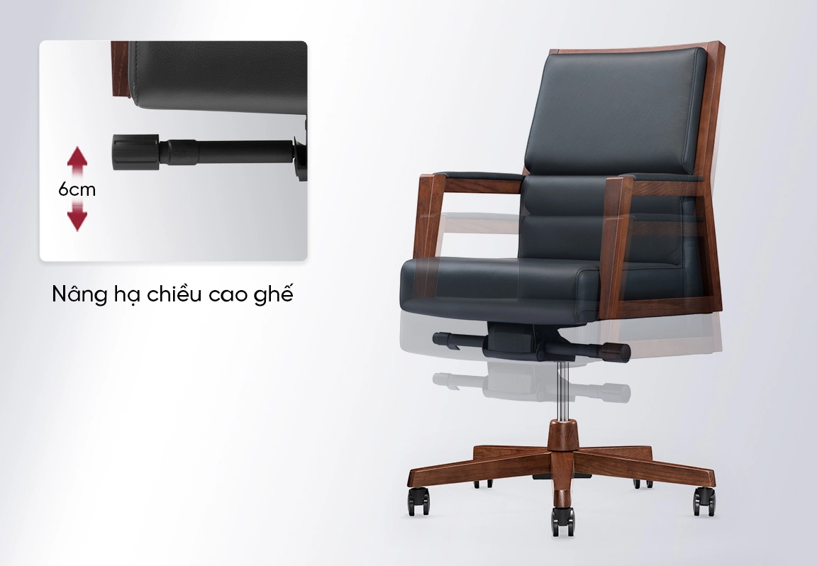 ghế văn ph&ograve;ng cao cấp no613b