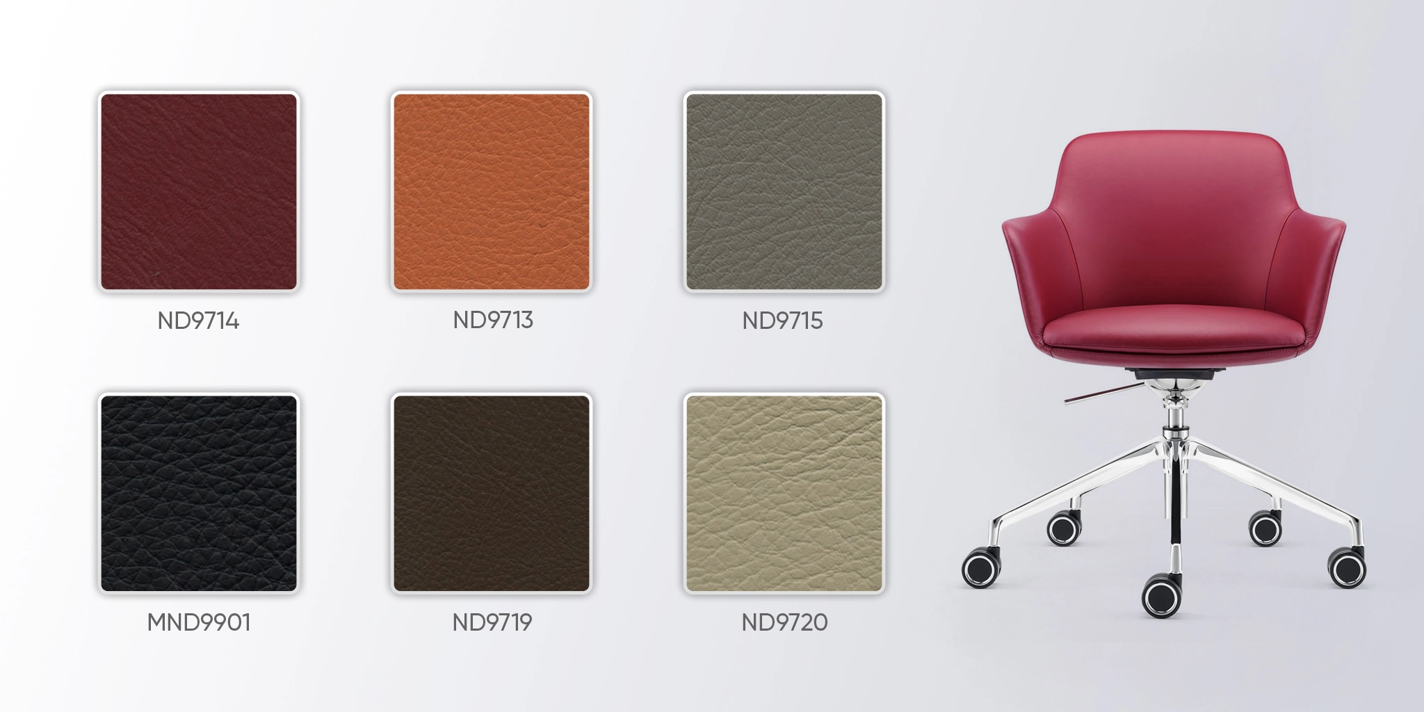 bảng m&agrave;u da ghế họp fa824b