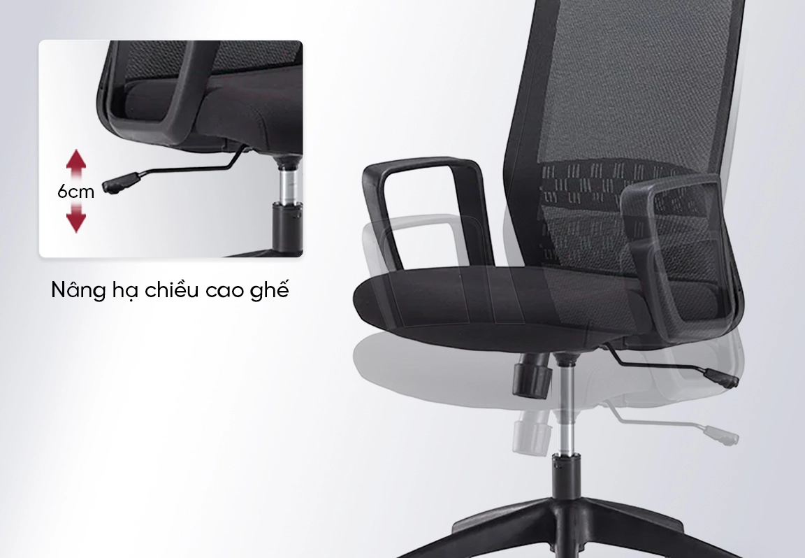 ghế xoay lưới fm126bb