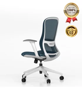 Ghế Xoay Lưới Nỉ Cao Cấp Nhập Khẩu MyChair FM114BW-1 - Tay cố định