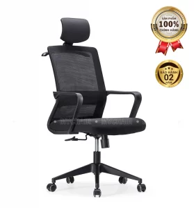 Ghế Xoay Lưới Nỉ Cao Cấp Nhập Khẩu MyChair FM022A - Màu Đen