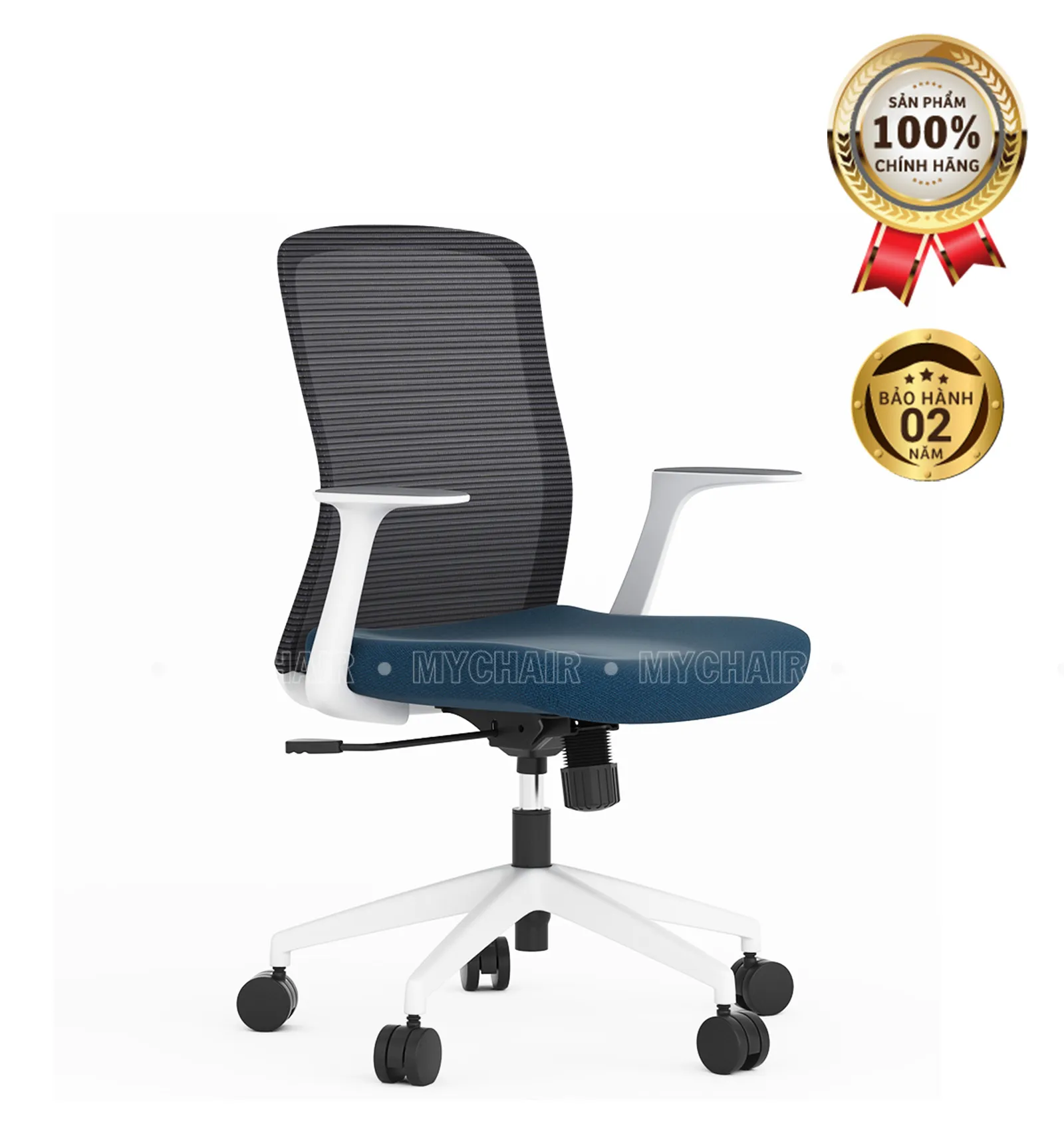 Ghế Xoay Lưới Nỉ Cao Cấp Nhập Khẩu MyChair FM116BW
