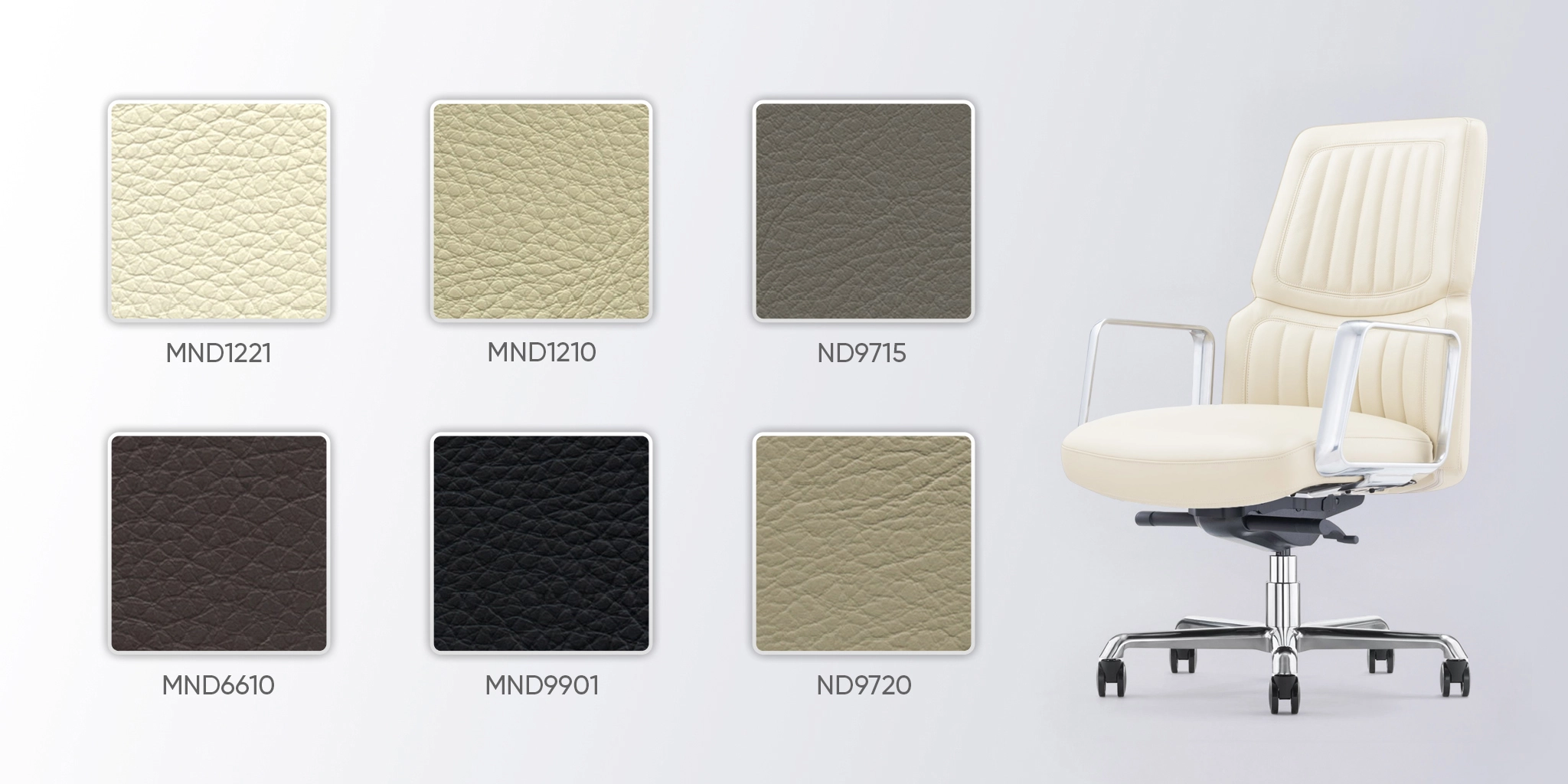 bảng m&agrave;u da ghế no423b