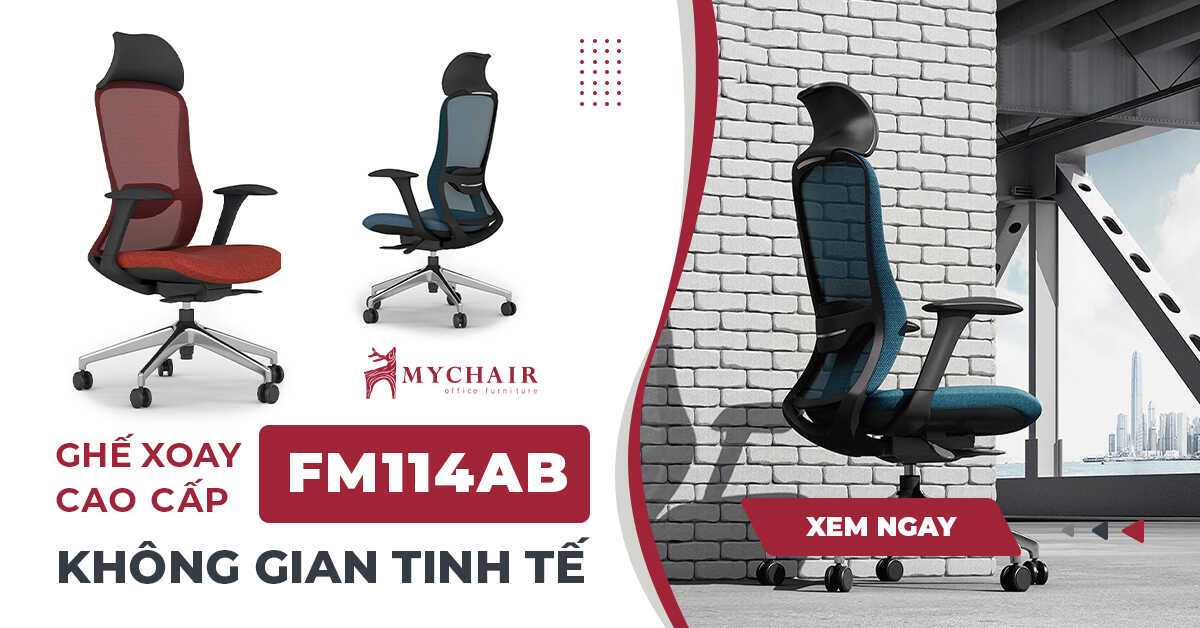 mychair.vn ghe xoay vai luoi cao cap nhap khau fm114ab