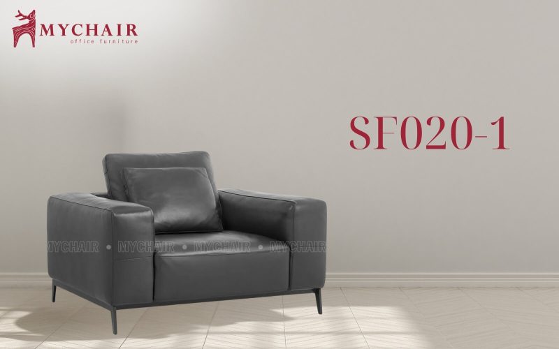 Mẫu sofa da MyChair SF020-1 kiểu dáng đơn nhỏ gọn, tinh tế