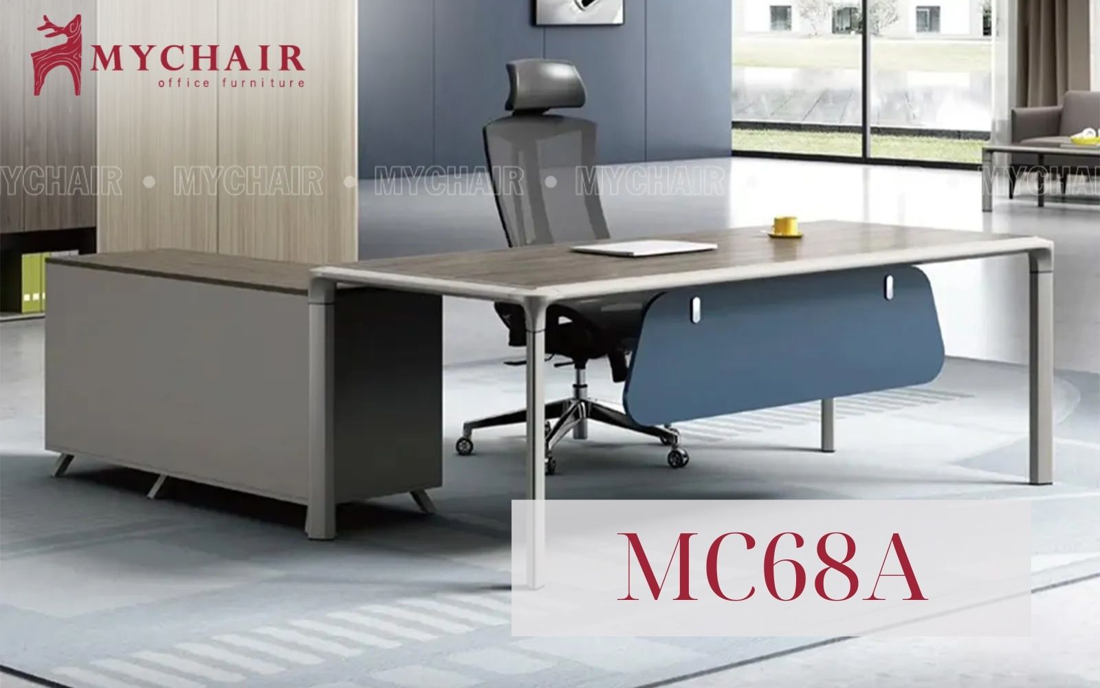 MyChair MC68A sở hữu khung chân kim loại vững chắc, tiện dụng