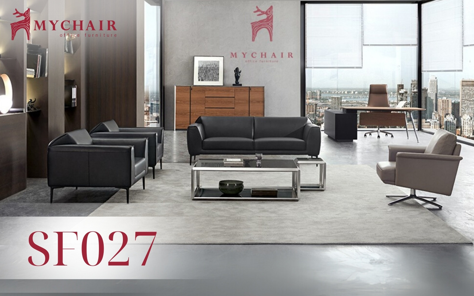 Khẳng định đẳng cấp không gian với bộ sofa da nhập khẩu MyChair SF027