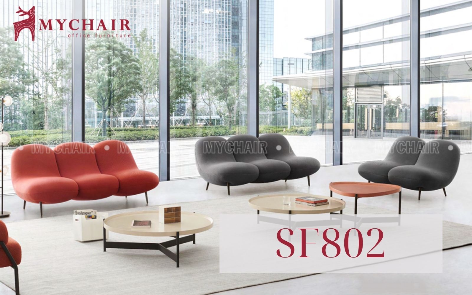 Sofa vải MyChair SF802 được nhập khẩu nguyên khối Sofa vải MyChair SF802 được nhập khẩu nguyên khối