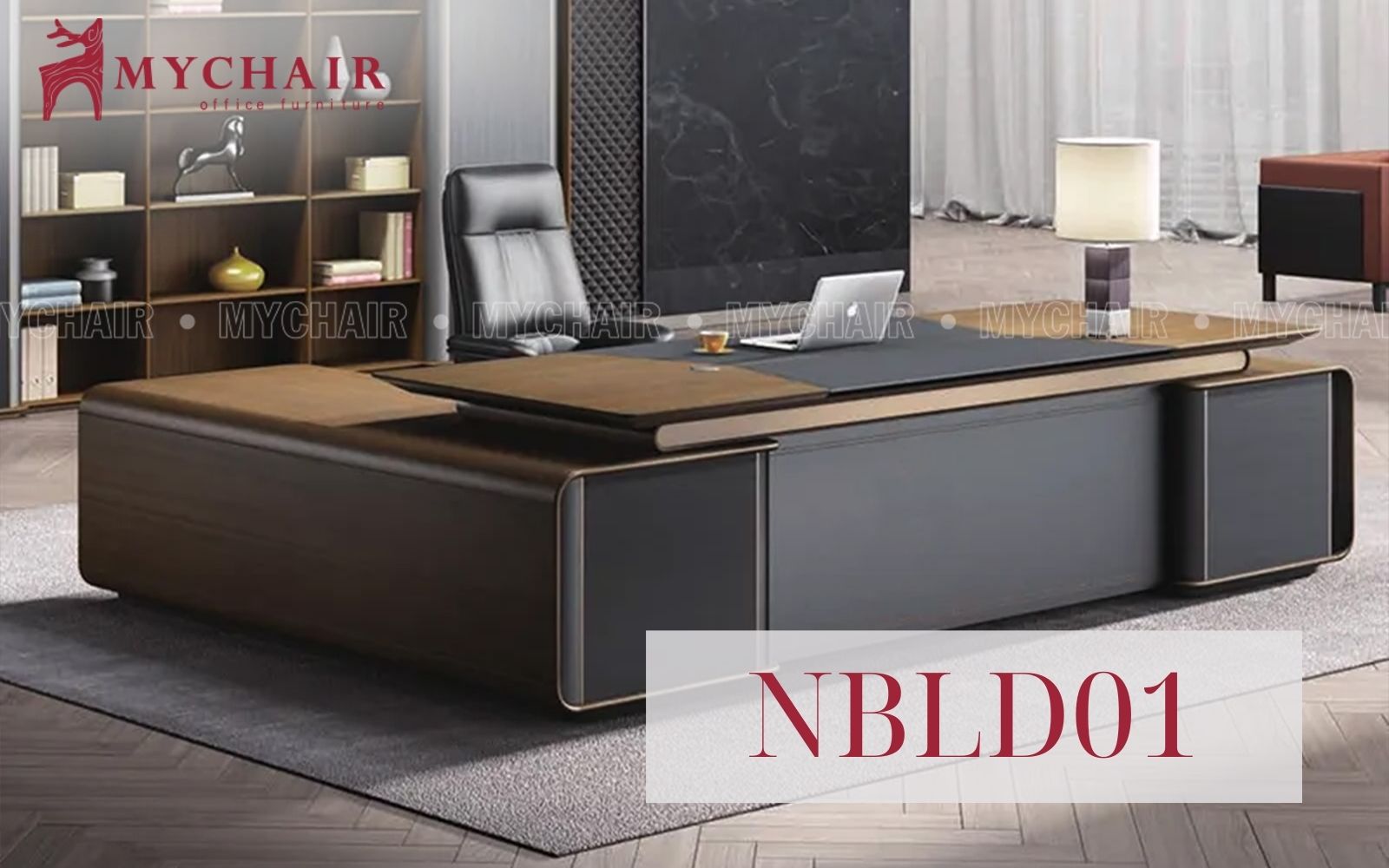 Mẫu bàn giám đốc chữ L giá rẻ MyChair NBLD01