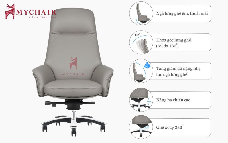 Ghế da giám đốc NO023A sang trọng, hiện đại