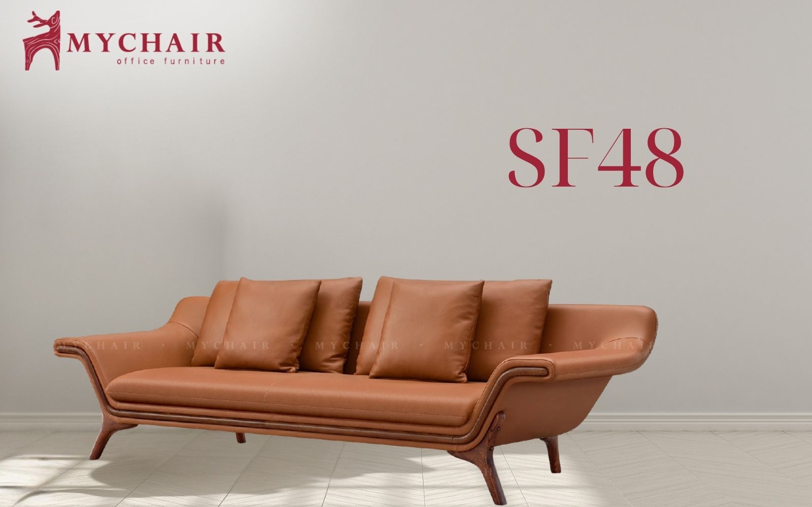 Bộ sofa da bò SF48 cao cấp nhập khẩu, thiết kế hài hòa, sang trọng Bộ sofa da bò MyChair SF48 cao cấp
