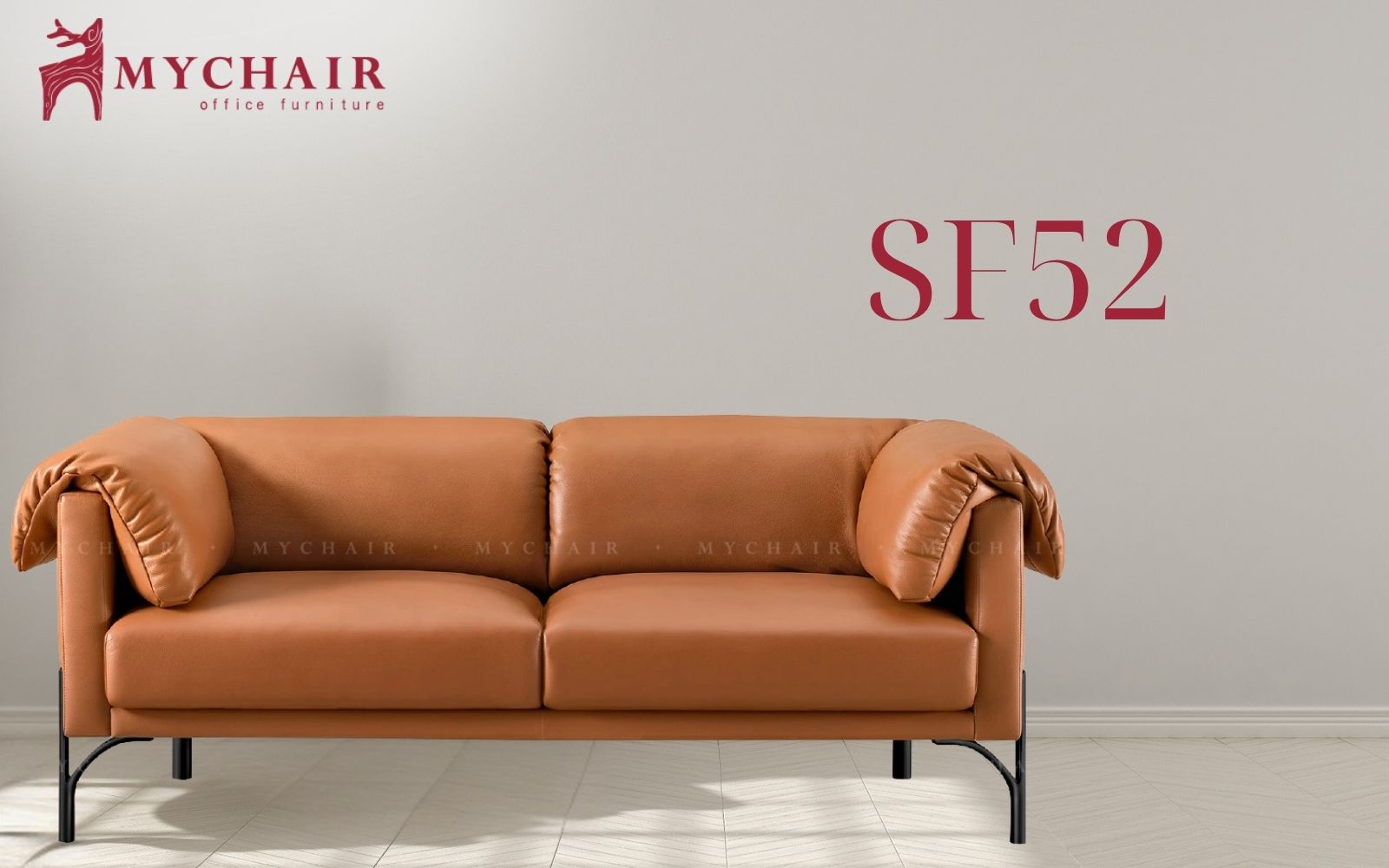 Sofa cam đất MyChair SF52 sang trọng và ấm áp, phù hợp mọi không gian Ghế sofa màu cam đất MyChair SF52
