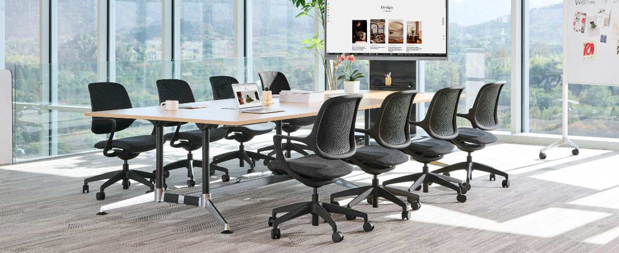 ghế xoay văn phòng lưới nỉ niro