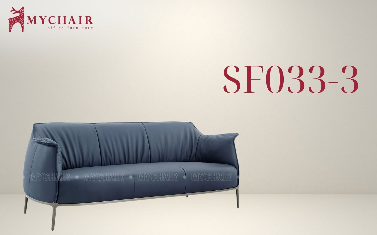 bộ sofa màu xanh dương 3 chỗ