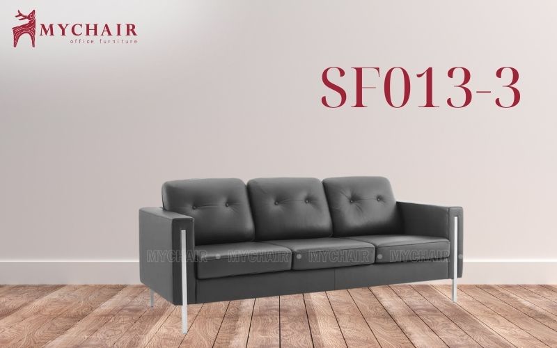 Ghế sofa đen 3 chỗ cao cấp SF013-3