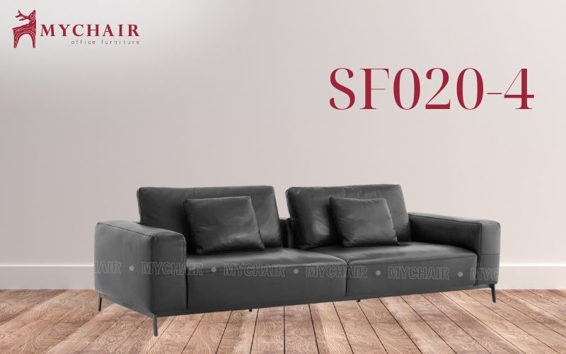 Ghế sofa màu đen 4 chỗ cao cấp MyChair SF020-4