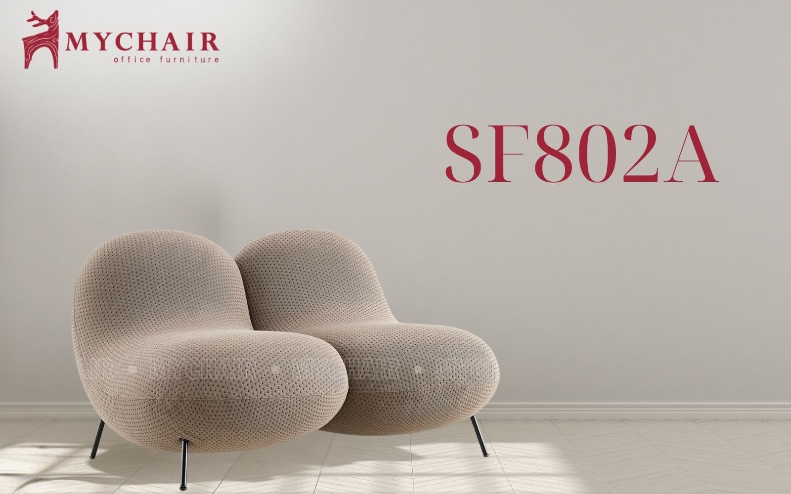 Ghế sofa đơn màu be SF802A