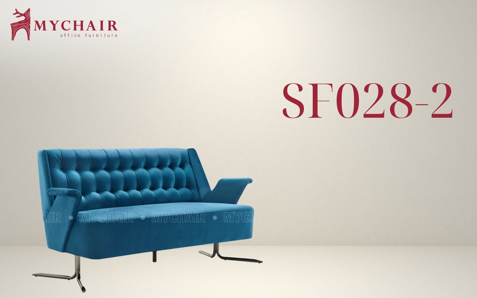 sofa 2 chổ màu xanh dương
