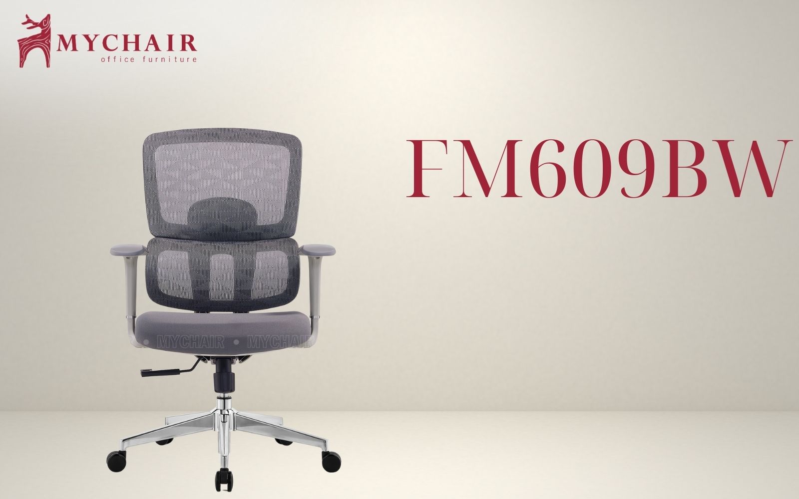 MyChair FM609BW là mẫu ghế chống đau lưng cho dân văn phòng với lưới nỉ thoáng khí