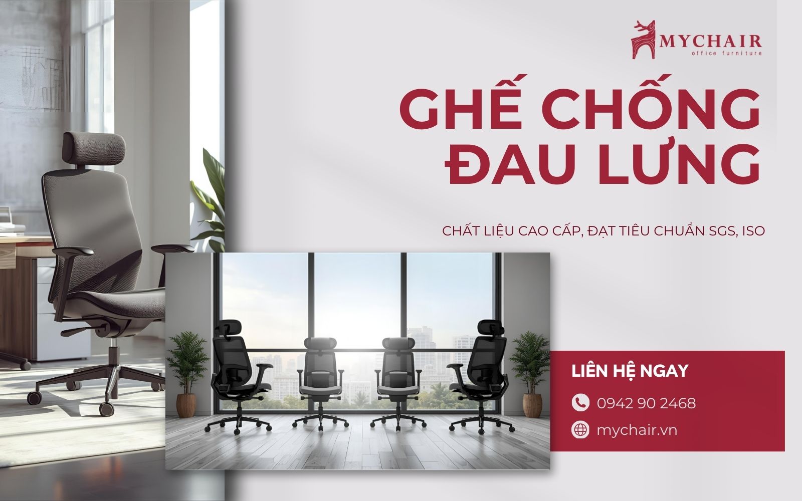 Mua ghế chống đau lưng cao cấp tại MyChair