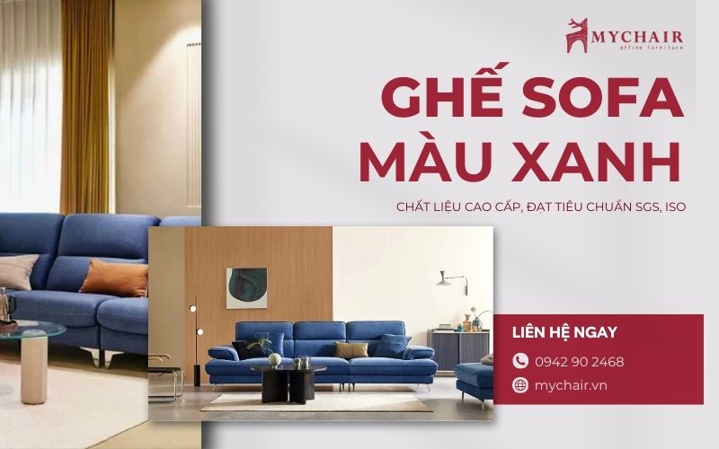 đơn vị cung cấp ghế sofa màu xanh