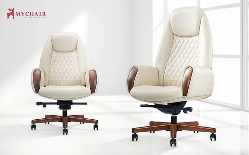 Ghế lãnh đạo phân loại theo chiều cao, chiều rộng và chiều sâu Ghế tổng giám đốc theo kiểu dáng