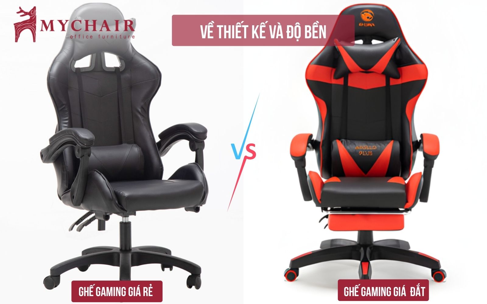 so sánh ghế gaming rẻ và đắt