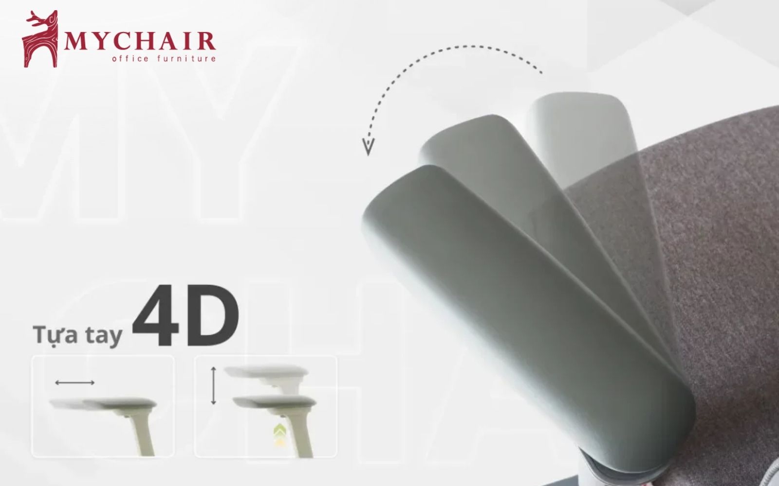 Phần tay vịn giải phóng áp lực khỏi vai và cổ tay của người dùng