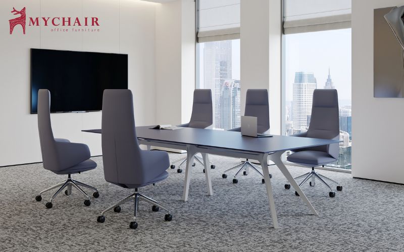 Thiết kế ghế phòng họp bằng da sang trọng, hiện đại