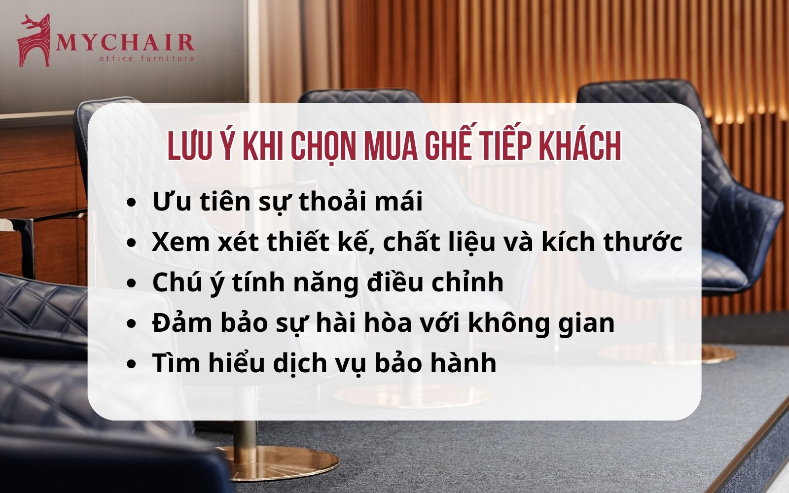 tiêu chí khi mua ghế tiếp khách văn phòng