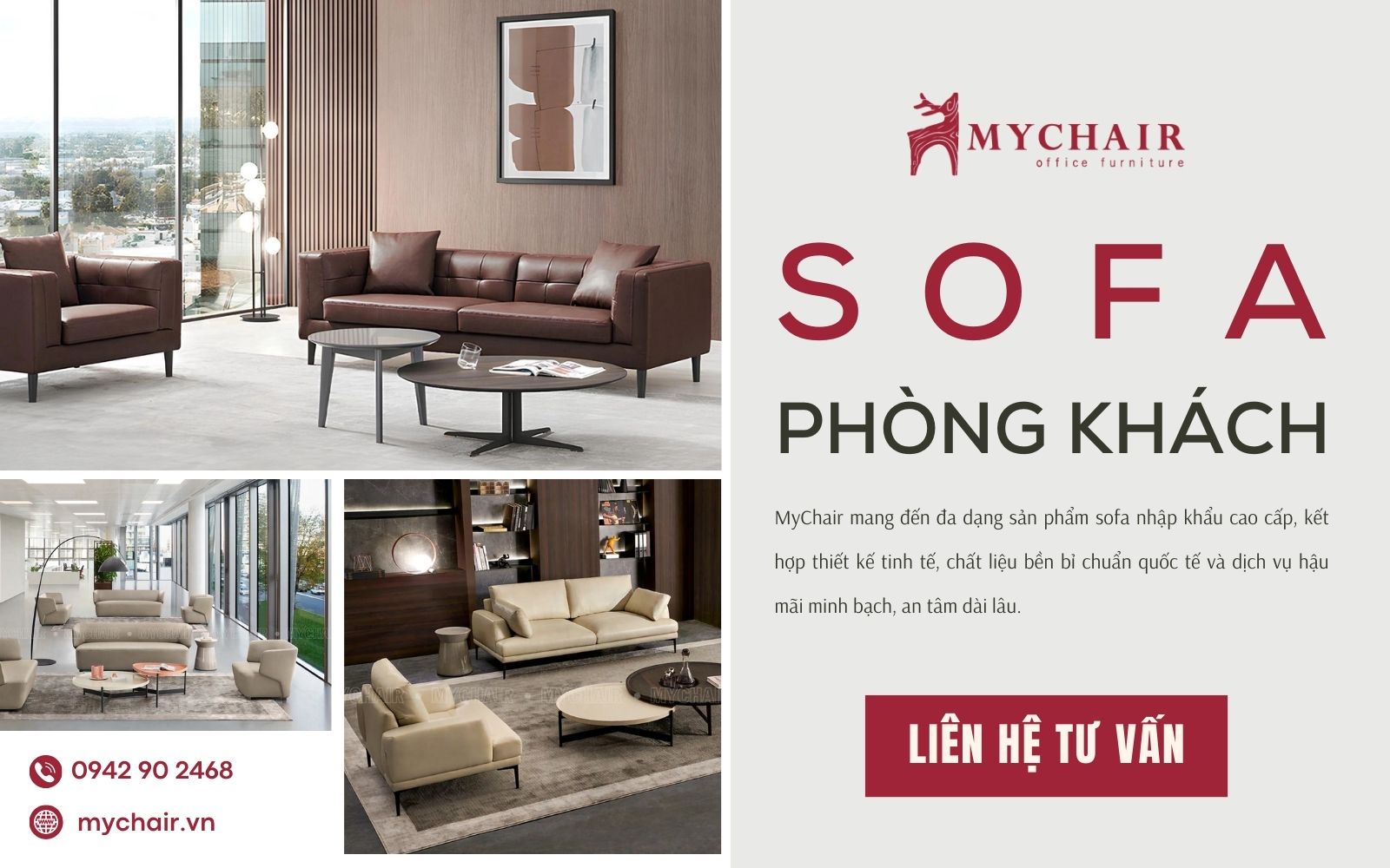 MyChair là đơn vị cung cấp ghế sofa phòng khách nhập khẩu cao cấp, bảo hành minh bach