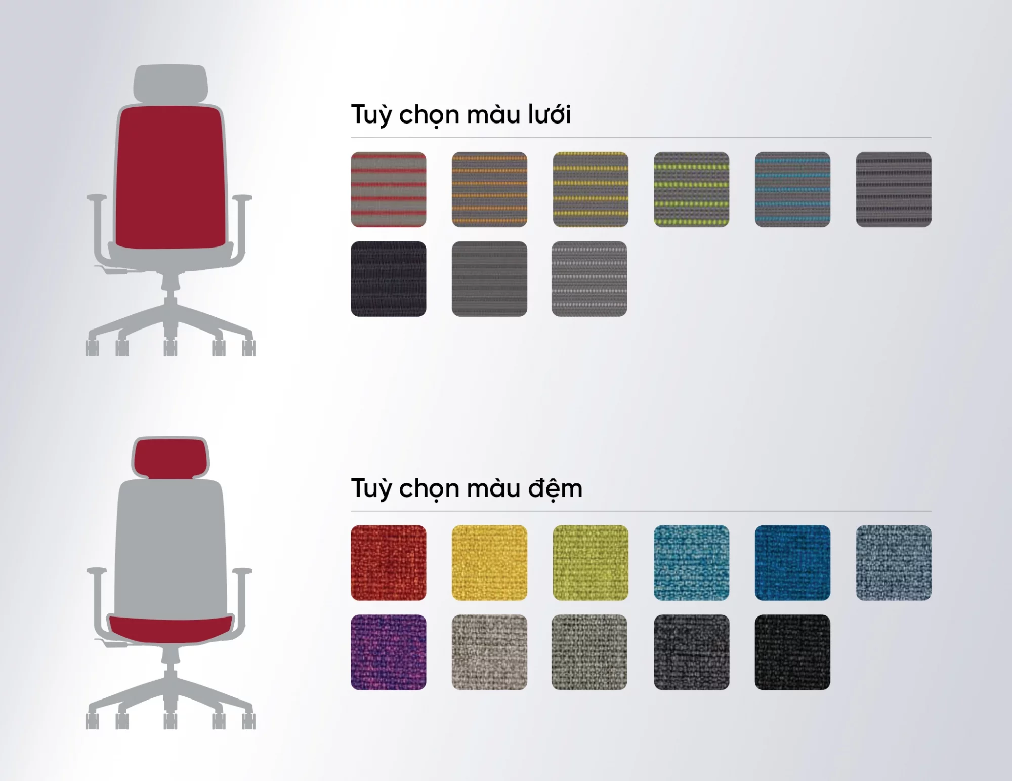 bảng chọn m&agrave;u ghế c&ocirc;ng th&aacute;i học erayf-1