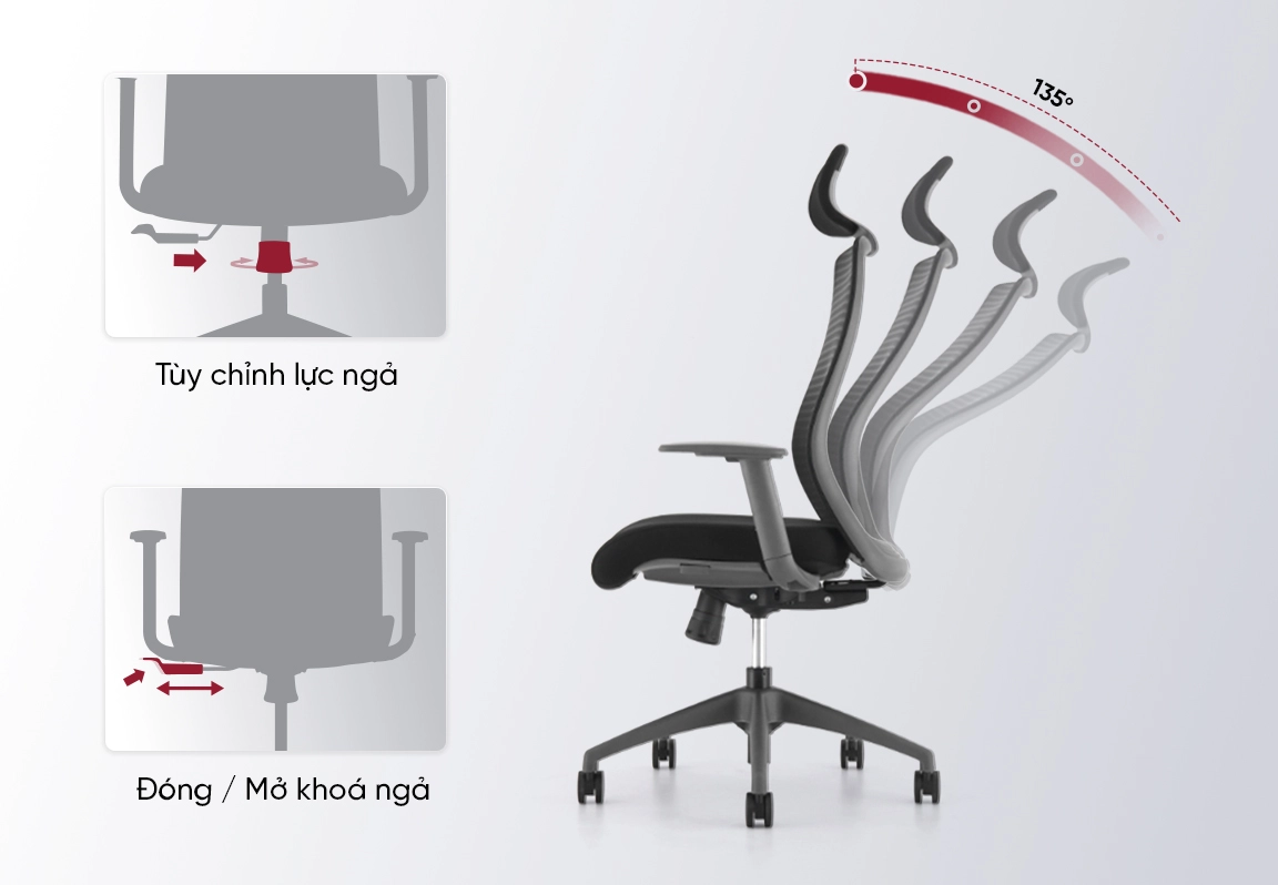 chức năng ngả của ghế c&ocirc;ng th&aacute;i học erayf-1