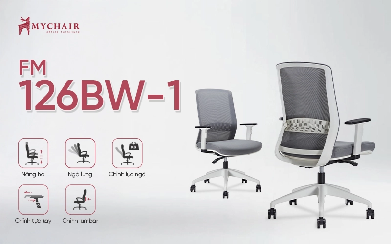 Ghế MyChair FM126BW-1 thiết kế phù hợp cho văn phòng