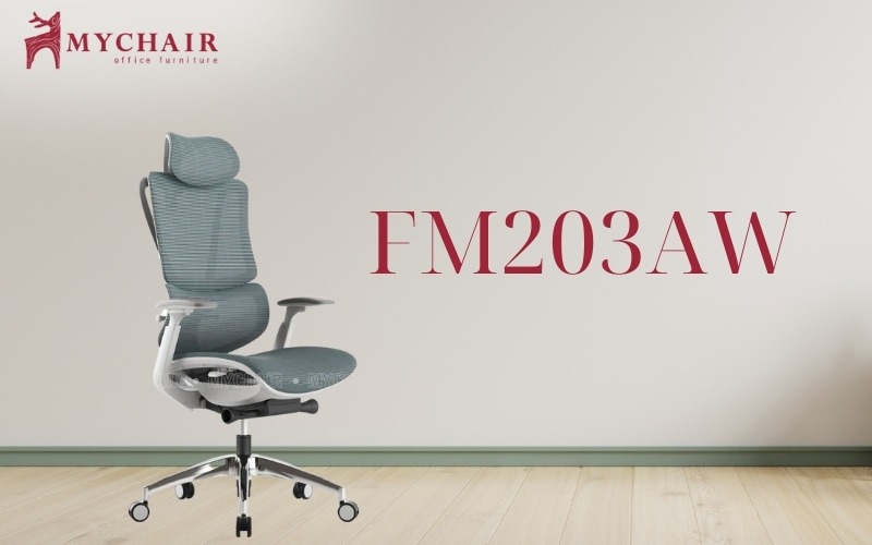 Ghế xoay lưới nỉ nhập khẩu MyChair FM203AW ngả lưng linh hoạt Ghế xoay lưới nỉ nhập khẩu MyChair FM203AW ngả lưng linh hoạt