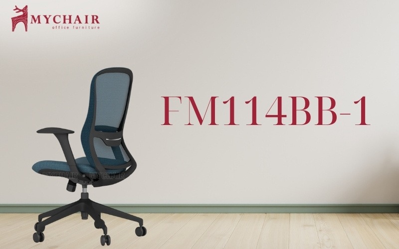 Ghế lưới văn phòng chân xoay cao cấp FM114BB-1 Ghế lưới văn phòng chân xoay cao cấp MyChair FM114BB-1