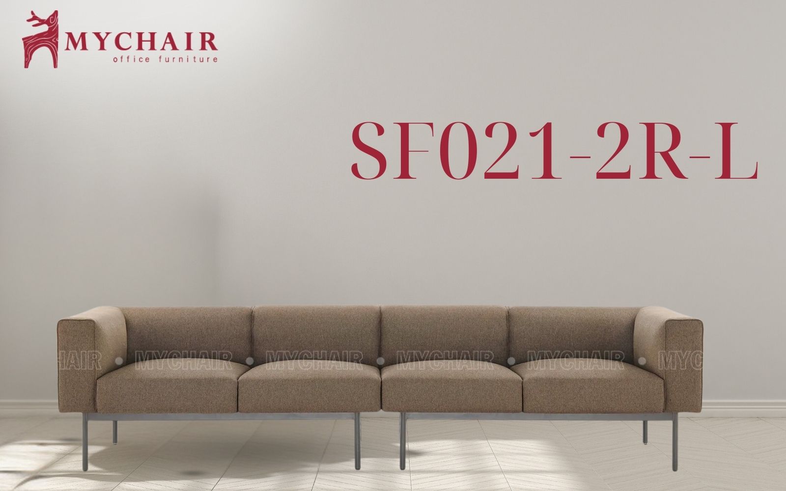 Ghế sofa nỉ màu nâu mang lại cảm giác ấm áp, sang trọng cho phòng khách hiện đại