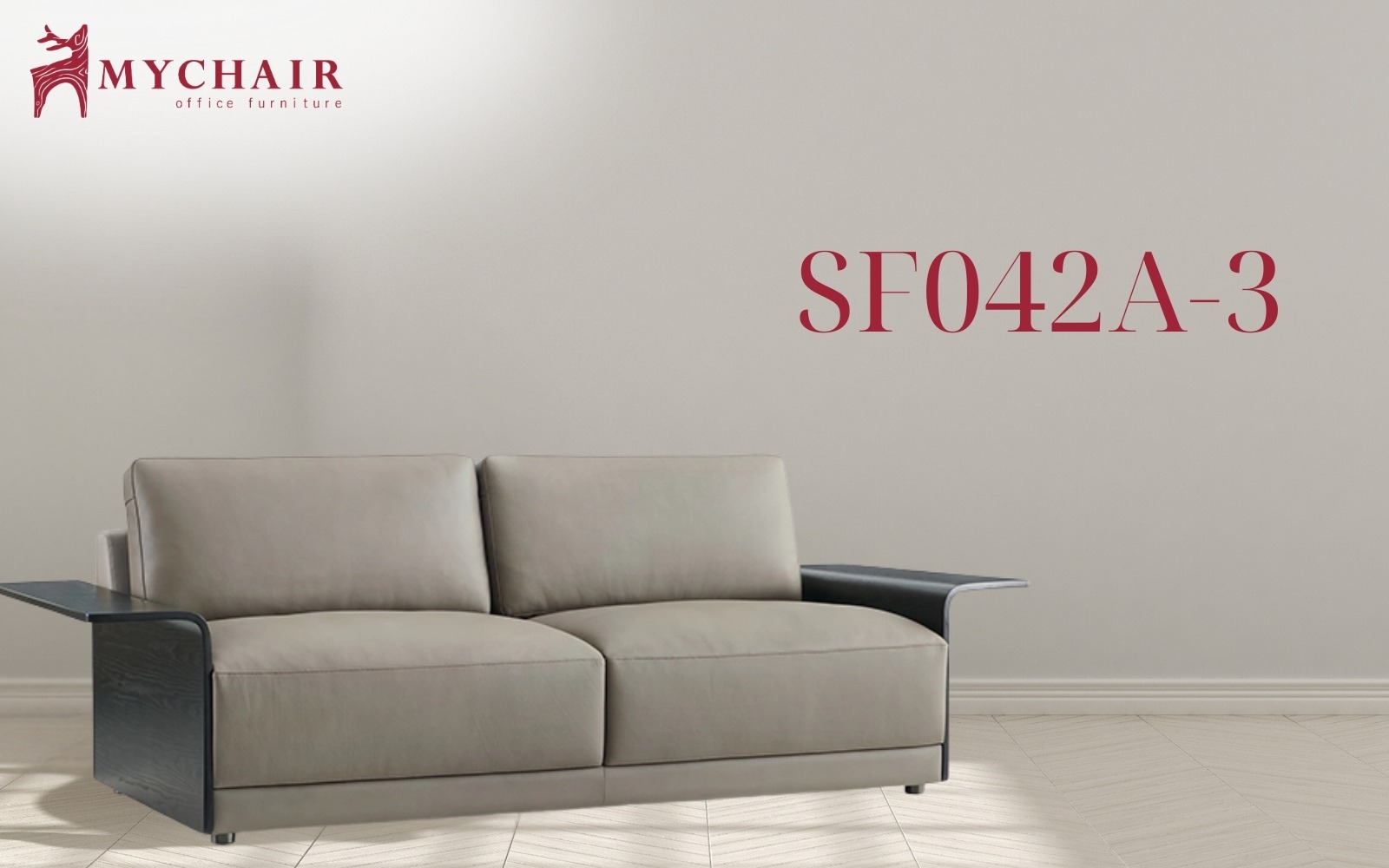 Sofa da cao cấp SF042A-3 dành cho khu vực phòng chờ rộng rãi
