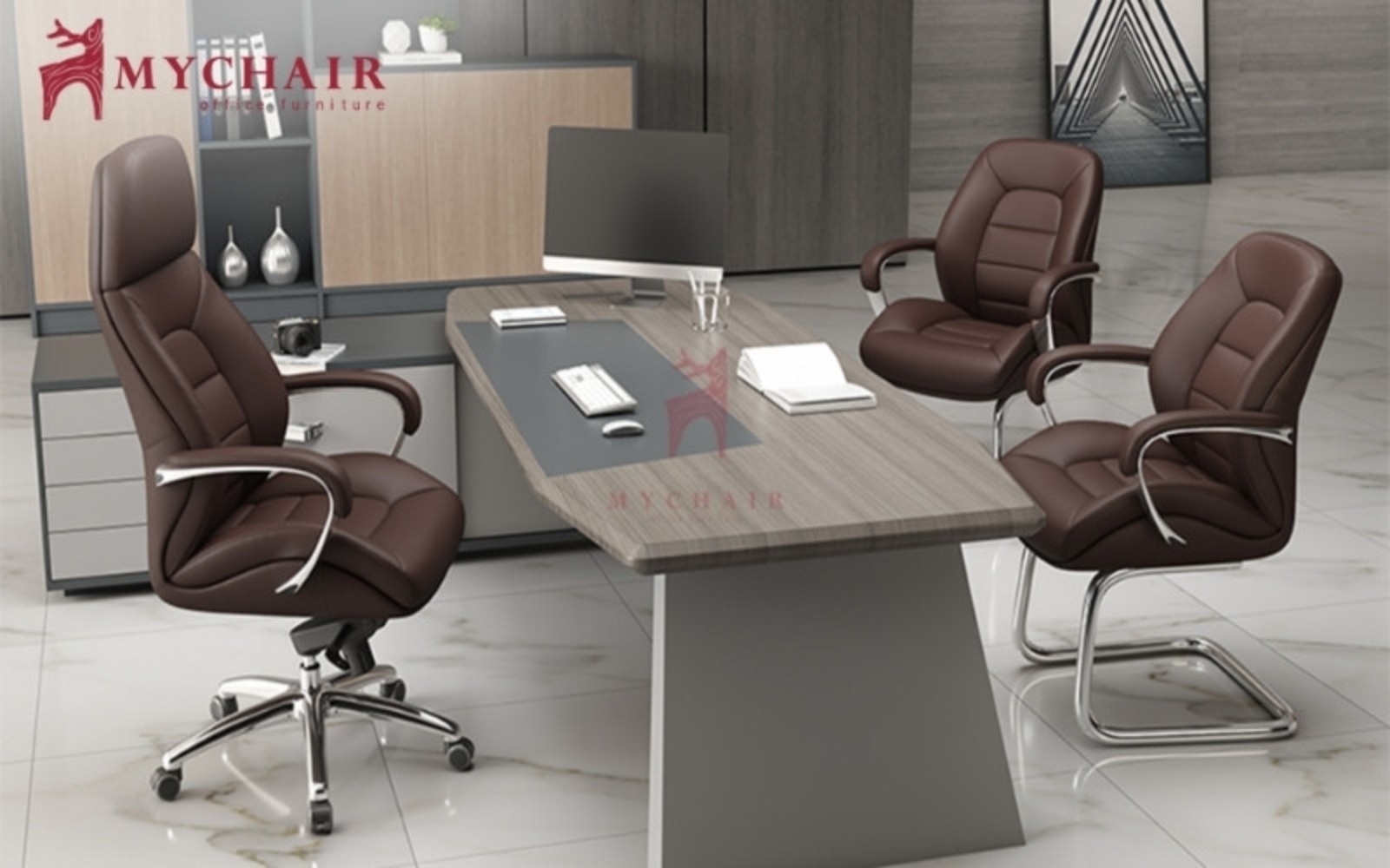 Ghế văn phòng bọc da cao cấp MO101A