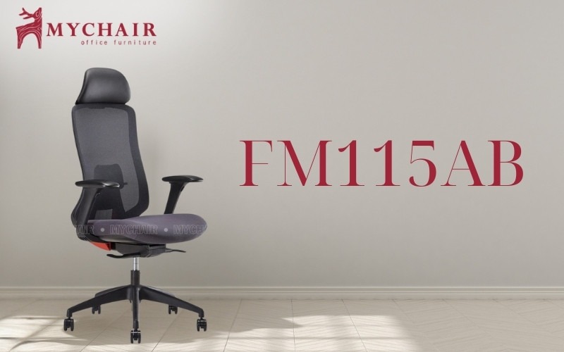 Ghế ngồi xoay văn phòng lưng cao FM115AB nhập khẩu chính hãng Ghế xoay văn phòng lưng cao nhập khẩu MyChair FM115AB