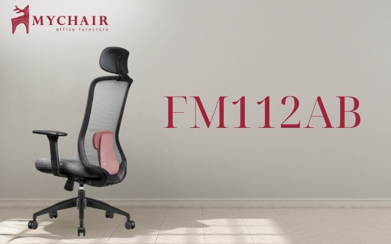 Ghế xoay văn phòng bọc lưới nỉ MyChair FM112AB hiện đại, trẻ trung Ghế xoay văn phòng lưới nỉ cao cấp nhập khẩu MyChair FM112AB